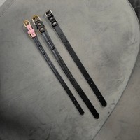 Collier de chien en cuir véritable personnalisé de qualité supérieure PU modèle solide personnalisable accessoire pour animaux de compagnie