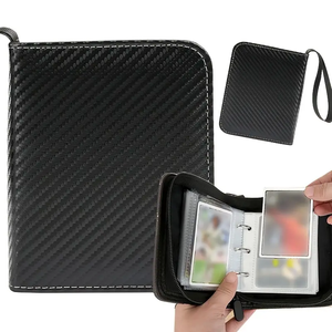 Carpeta de tarjetas Mini funda PU resistente al agua a prueba de polvo espesor 80 bolsillos cremallera Trading Card Binder para <span class=keywords><strong>Yugioh</strong></span> Poke Mon Tcg Cards - Product Image 2