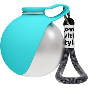 Borraccia Pieghevole Portatile in Acciaio Inossidabile con Stampa Fantasia per Cani e Gatti, per Passeggiate all'Aperto, con Ciotola Integrata per Acqua e Cibo, Grado Alimentare - Product Image 2