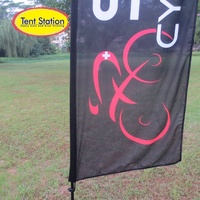 Drapeau de plage en polyester imprimé numériquement, imperméable, avec logo personnalisé, nouveau design, pour une utilisation promotionnelle sportive