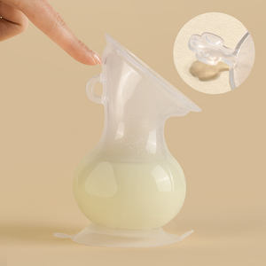 Tire-lait en silicone portable avec base à ventouse anti-déversement <span class=keywords><strong>pour</strong></span> les nouvelles mamans pendant l'allaitement Collecteur de lait manuel - Product Image 4