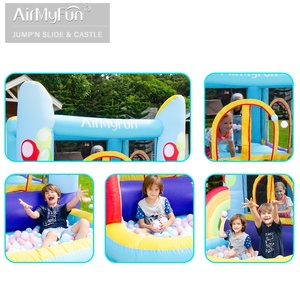 Terrain de jeux <span class=keywords><strong>gonflable</strong></span> bleu château <span class=keywords><strong>gonflable</strong></span> pour enfants PVC maison jardin jouer amusant durable <span class=keywords><strong>structure</strong></span> de divertissement polyvalente - Product Image 6