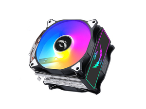 QiuzAim 120mm Schwarzes Aluminium AM4/1700 Prozessor Kühlkörper LED-Beleuchtung 6 Wärme leitungen 120mm 3-polig 4-polig Benutzer definierte <span class=keywords><strong>PC</strong></span>-Builder - Product Image 3