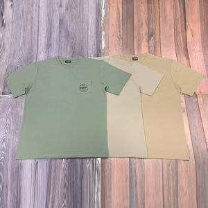 T-shirt de poche pour hommes 100% coton Jersey respirant graphique T-shirt Vintage Streetwear Logo personnalisé chemises - Product Image 5