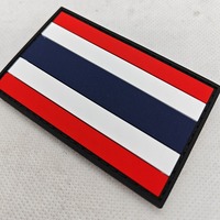 Parches de bandera de goma de PVC 3D diseño de banderas nacionales personalizadas respaldo de bucle de gancho para mochilas uniformes equipo al aire libre