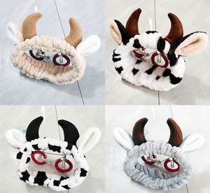 批发可爱发带甜美牛头带化妆洗脸面部头带牛角女女孩 - Product Image 2