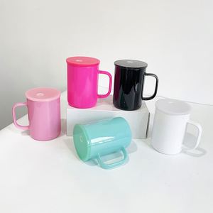 Lot de 25 tasses à café colorées Macaron de 17 oz avec couvercles en plastique pour transfert par sublimation UV DTF, expédiées depuis l'entrepôt américain - Product Image 3