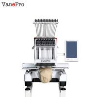 VanePro Nouvelle Machine à Broder Automatique Informatisée à Tête Unique 15 Aiguilles pour T-shirts et Casquettes avec Moteur pour Usage Domestique