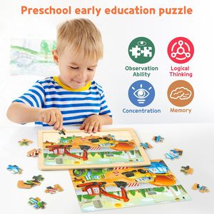 <span class=keywords><strong>Puzzle</strong></span> in legno 3D personalizzati fascia di età <span class=keywords><strong>4</strong></span> + anni regali educativi in età prescolare per bambini ragazzi e ragazze di età compresa tra 5 e 7 anni - Product Image 2