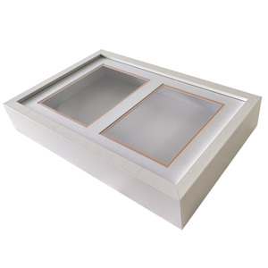 Cornice per Collage Fotografico Profondità 4,6 cm in MDF con Vetro Vero Cornice per Collage Multi-foto <span class=keywords><strong>da</strong></span> <span class=keywords><strong>Parete</strong></span> Bianco Nero, Cornice Effetto Legno - Product Image 4