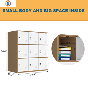Casiers de rangement scolaires en acier demi-hauteur avec serrure à clé pour dortoirs d'enfants, maternelles et usage commercial (Livraison gratuite) - Product Image 2