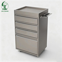 Mostrador para Barbería Jincheng, Carrito Auxiliar de Lujo para Peluquería, Gabinete de Herramientas de Salón con Cajón de Almacenamiento de Acero Inoxidable