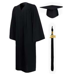 Vestidos de graduación universitarios personalizados, tela mate, uniformes de graduación <span class=keywords><strong>escolar</strong></span> verde y negro para adultos, vestidos y gorras universitarios - Product Image 6
