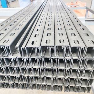 Canalones de Acero y Aluminio Sólidos al por Mayor, Canal Unistrut Galvanizado Zn-Al-Mg 41*41 para Estructuras de Montaje Solar - Product Image 1