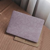 Étui pour ordinateur portable en violet lavande avec motif floral en relief pour Macbook Air 13 15, étui pour Macbook Pro 15, Funda M1 M2, étui pour Macbook