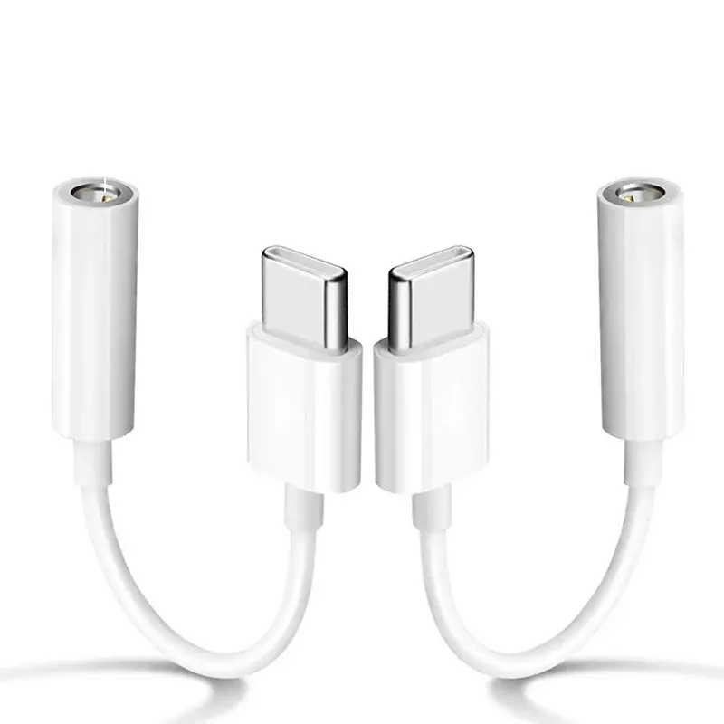 Kabel adaptor Earphone tipe-c Usb ke 3.5mm, kabel konverter Jack Audio Headphone harga pabrik untuk Samsung Google Oneplus