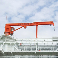 Grue de pont de bateau hydraulique télescopique rigide de 2 tonnes, 5 tonnes, 10 tonnes, grue télescopique marine, pompe à moteur, télécommande 3