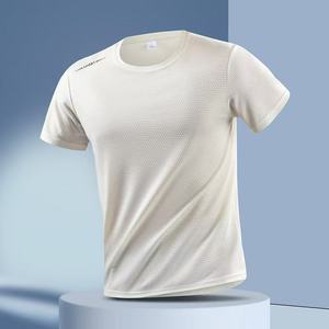 Logo personalizzato 150 grammo Super morbido Spandex/poliestere tessuto a maglia multicolore stampa <span class=keywords><strong>Slim</strong></span> <span class=keywords><strong>Fit</strong></span> serigrafia da <span class=keywords><strong>uomo</strong></span> sportivo - Product Image 4