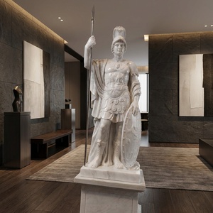 Escultura de <span class=keywords><strong>Piedra</strong></span> de Tamaño Real Resistente a la Intemperie, Figura Humana Clásica de Mármol para Parque - Product Image 4