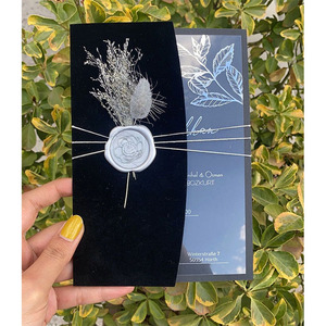 Benutzer definierte Samt Navy Cover Acryl Hochzeit Hochzeits einladung karte - Product Image 3