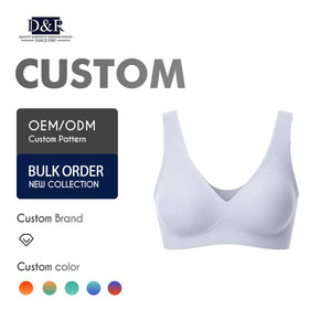 Nuevo Estilo, Color Personalizado, Sujetadores Deportivos Transpirables, Ecológicos, Sujetador Sin Costuras para Mujer, Ropa Interior de Spandex y Nailon, Talla Grande, Sujetador Sin Varillas - Product Image 1