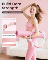 YWTB 2025 Penjualan Terlaris Bola Yoga Gym Pita Peregangan Kain Resistance Band Lingkaran Ajaib Yoga Pilates Ring Set Perlengkapan Kebugaran