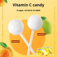 Sucette 80g saveur peau de mandarine enrichie en vitamine C, faible en sucre et en matières grasses, protection dentaire, collation de loisirs populaire sur internet