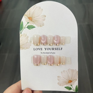 Faux <span class=keywords><strong>ongles</strong></span> de luxe faits à la main, <span class=keywords><strong>bleu</strong></span> <span class=keywords><strong>marine</strong></span>, avec fleurs 3D bleues et fil argenté, couleurs mélangées, forme amande, pour soirées et banquets - Product Image 2