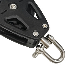 Nuevo accesorio de rueda de guía de Cable de rueda de elevación de polea de nailon negro para rueda de tracción de aparejo de Hardware <span class=keywords><strong>marino</strong></span> para velero - Product Image 3