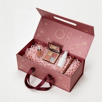 Boîte cadeau portable avec poignée, logo personnalisé, emballage cosmétique pour coffret cadeau de soins de beauté, vente en gros
