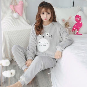 Vendita calda da donna pigiama invernale pigiama pigiama a manica lunga pigiama donna per donna inverno abbigliamento da notte Soft Lounge Set per dormire - Product Image 6