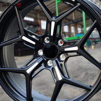 Rines Deportivos de Aleación Forjada en Negro Mate con Diseño de Estrella en Y y Franja Mecanizada de 19, 20, 21 y 22 Pulgadas 5x112 para BMW M2 Coupé