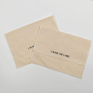 Sac d'emballage en mousseline de coton naturel recyclé avec logo personnalisé, sac anti-poussière de luxe en toile biodégradable pour sac à main et chaussures - Product Image 1