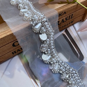 Nhà Sản Xuất Mới Đính Cườm Sequin Rhinestone 3D Lưới Ngọc Trai Ren Wedding Dresses Hanfu Phụ Kiện Mô Hình Động Vật Bán Buôn - Product Image 1