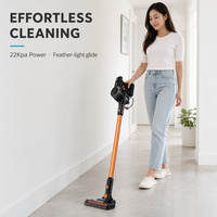 Aspirateur balai sans fil OEM puissant avec écran LCD et moteur BLDC 300W pour le nettoyage domestique