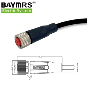 Nhà Máy M12 3 4 5 8 12pin PVC Pur Pur e-chuỗi dòng nữ cáp kết nối 2A đánh giá cho dây kết nối - Product Image 4