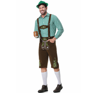 Trajes de Oktoberfest <span class=keywords><strong>para</strong></span> hombre, estilo bordado de <span class=keywords><strong>dos</strong></span> colores, festival de la cerveza bávara alemana, Cosplay, pantalones de Halloween <span class=keywords><strong>para</strong></span> hombre - Product Image 5