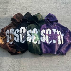 Conjunto de Sudadera con Capucha y Pantalones Extra Grandes de Algodón 100% con Apliques Bordados, Ropa Personalizada al por Mayor para Invierno - Product Image 4