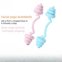 Dispositivo de Levantamiento Muscular Facial, Entrenador de Contorno de Barbilla, Moldeador Facial ABS, Antienvejecimiento Físico, Seguro, Ajustable, Duradero, Yoga Facial