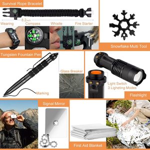 Venta al por mayor 34 en 1 Kit de supervivencia <span class=keywords><strong>para</strong></span> acampar Buena calidad Metal Emergency SOS Kit de supervivencia <span class=keywords><strong>para</strong></span> acampar <span class=keywords><strong>para</strong></span> <span class=keywords><strong>viajar</strong></span> Senderismo Cool Gadgets - Product Image 3