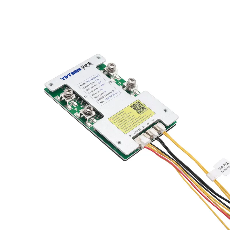 TDT bms 3.2V lifepo4 12v 4s 30A 50A 80A common port with balance Temperature control bms Supporting parallel connection