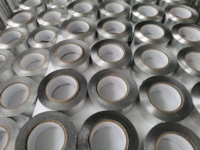 Ruban adhésif en aluminium acrylique imperméable sans revêtement, activé par l'eau, écologique, pour l'enroulement des serpentinnes de réfrigération, résistant à la chaleur