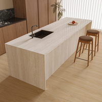 Dalle en pierre frittée effet marbre brillant Foshan 15 mm 800x2600 mm, grand format, pour revêtement mural et sol