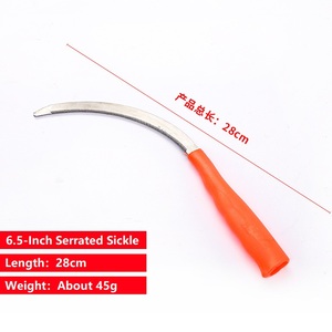 Manche en plastique et bois faux <span class=keywords><strong>blé</strong></span> agriculture <span class=keywords><strong>outil</strong></span> agricole scie faucille dentelée récolte faucille pelouse tonte herbe couteau de coupe - Product Image 6
