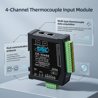 Módulo de Adquisición de Temperatura con Termopar Aislado de 4 Canales CK-3046E, Registrador de Datos Industrial con Doble Ethernet RS485