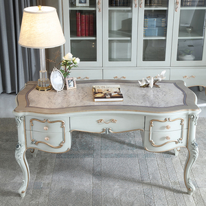 Rikkasi cao cấp cổ điển nhà văn phòng Bảng đồ nội thất pháp phong cách rắn gỗ văn phòng bàn - Product Image 4