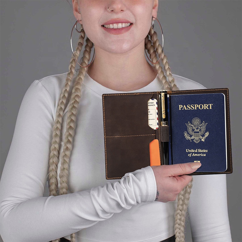 Горячая Распродажа CONTACT'S, кожаный деловой дорожный кошелек для паспорта Crazy Horse, тонкий кожаный держатель для паспорта, кошелек со слотом для ручки