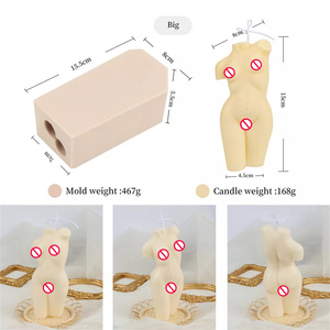 Moule en silicone pour bougies femme envoûtante, figurine artistique torse féminin élancé, outil pour mariage, musculation, moule en résine époxy - Product Image 6