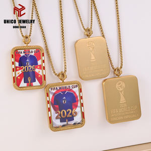 قلادة كرة القدم اليابانية للرجال من الفولاذ المقاوم للصدأ، قلادة كأس العالم 2026 للرجال - Product Image 1