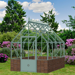 <span class=keywords><strong>Serre</strong></span> <span class=keywords><strong>de</strong></span> <span class=keywords><strong>jardin</strong></span> préfabriquée <span class=keywords><strong>verre</strong></span> trempé <span class=keywords><strong>de</strong></span> sécurité ou panneau PC facilement assemblé <span class=keywords><strong>bois</strong></span> traité sous pression naturel - Product Image 2